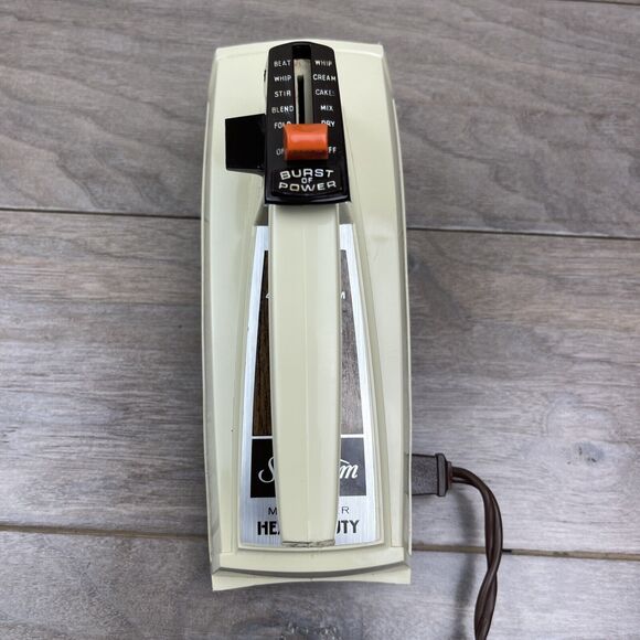 Vintage Sunbeam Heavy Duty Burst Of Power Mixmaster Electric Hand Mixer 5 Speed - Picture 4 of 9